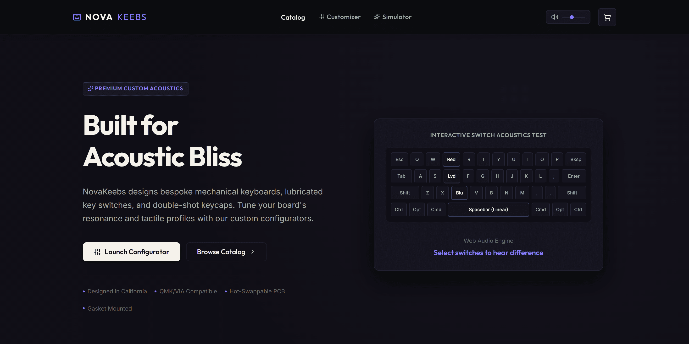 NovaKeebs website